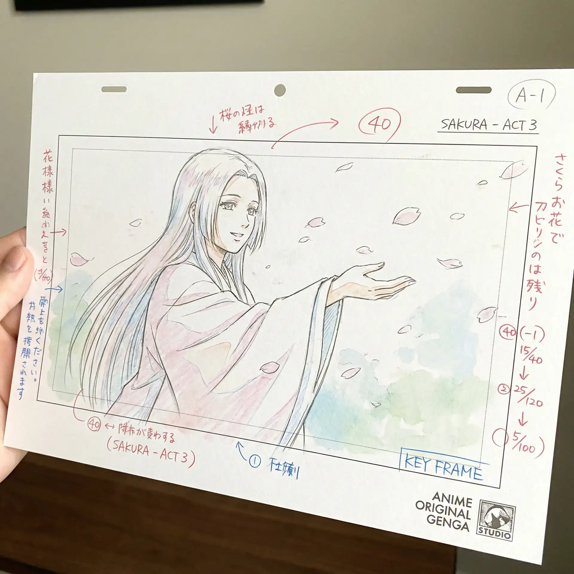 里番 作品春日序曲关键帧原画手稿